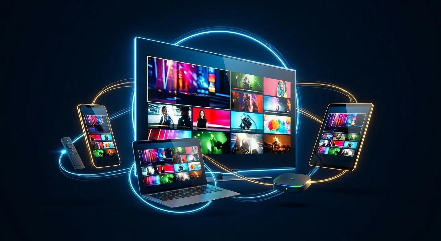 IPTV kopen en kijken op alle apparaten — Smart TV, Fire Stick, telefoon en tablet